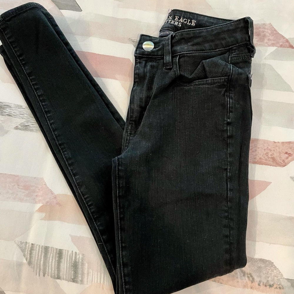 AE Hi-Rise Black Jegging